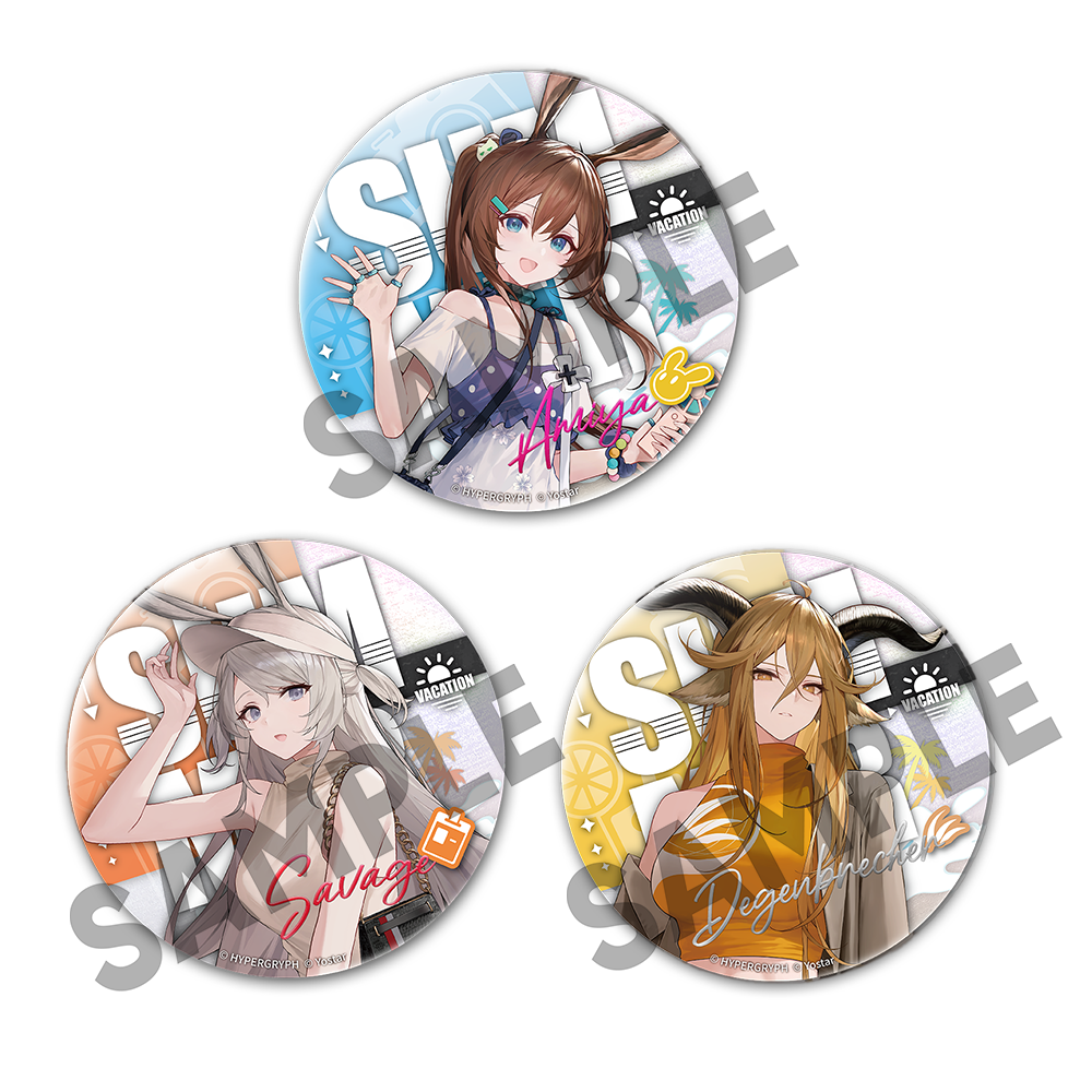 5th Anniversary Key Visial Badge Set A (Amia, Savage, Degenbrecher) VER.JP